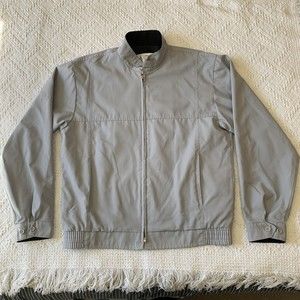 VTG London Fog Bomber Jacket 40 Reg Windbreaker Light Weight Shell Zip Front